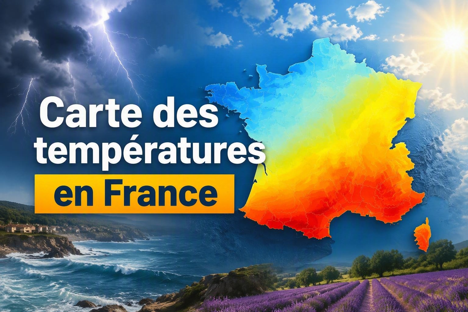 Carte des températures en France et sur l’Europe de l’Ouest