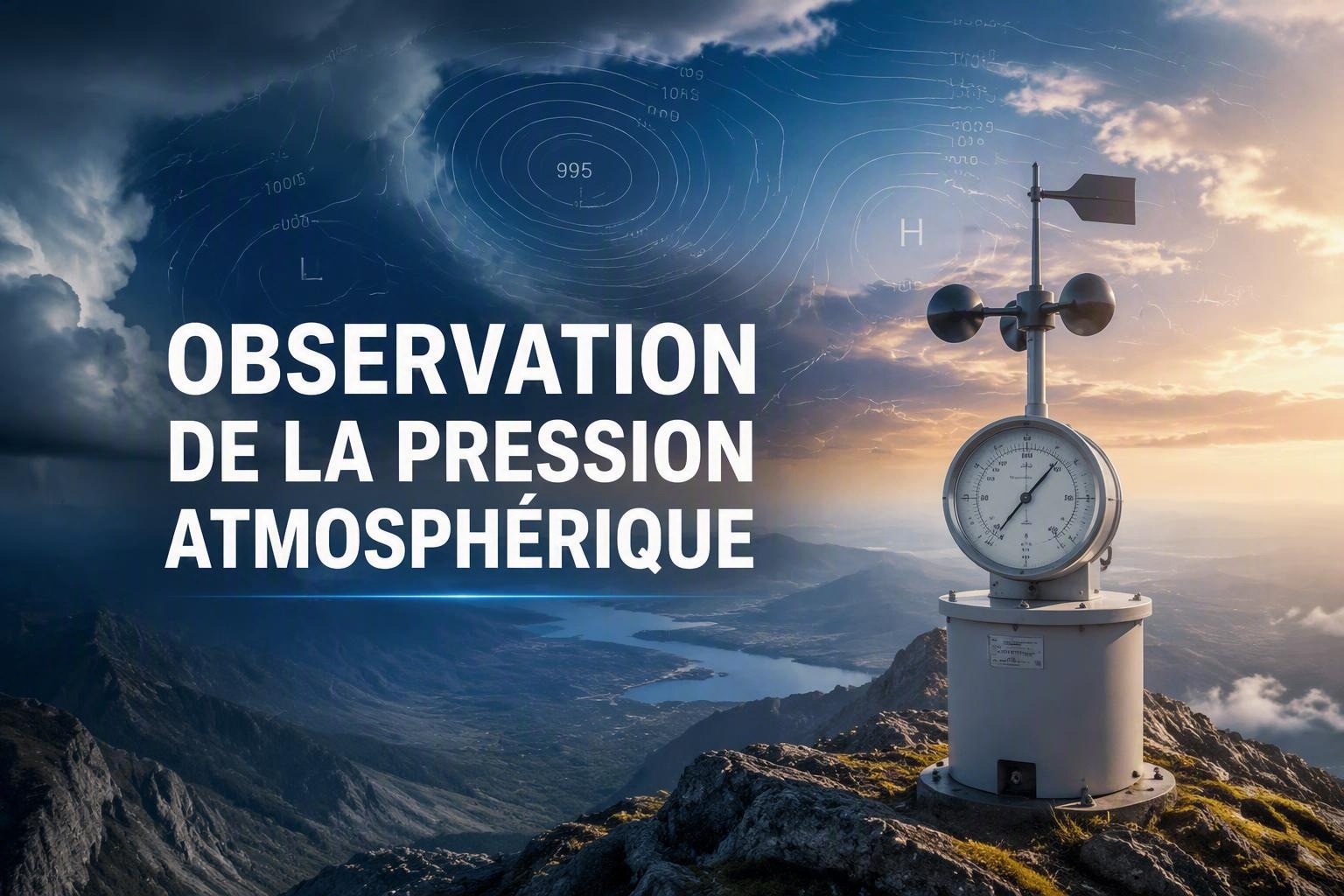 carte d’observation de la pression atmosphérique par les Isobares ? (actualisées en temps réel)
