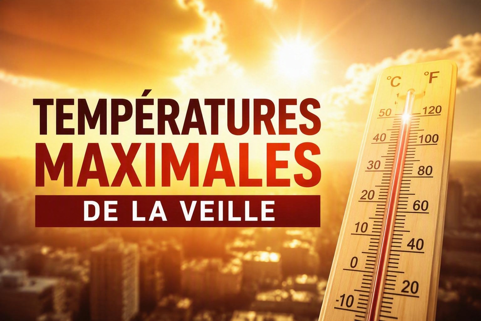 Températures maximales de la veille