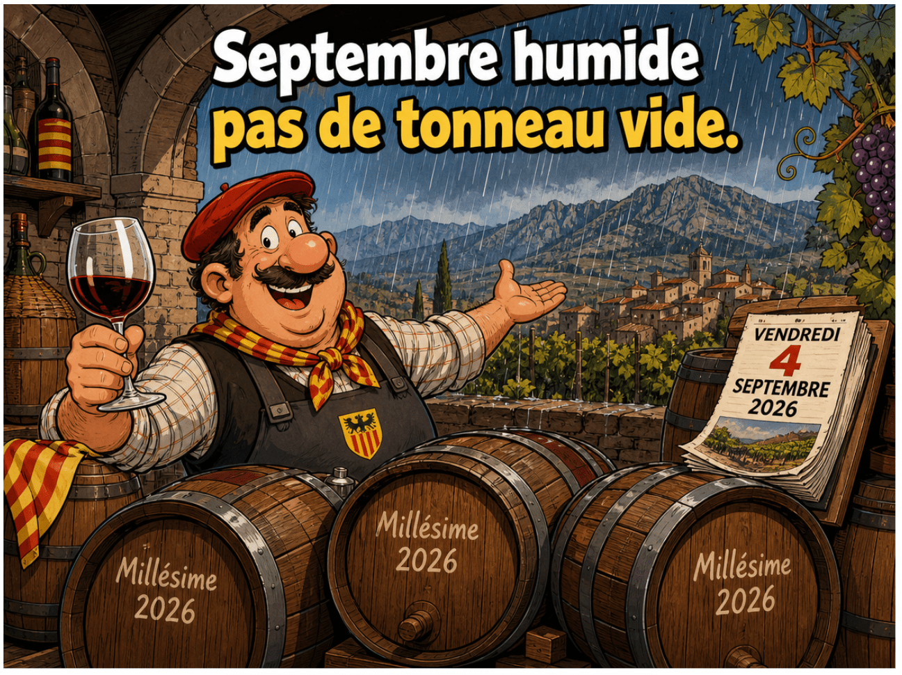 « Septembre humide pas de tonneau vide. »