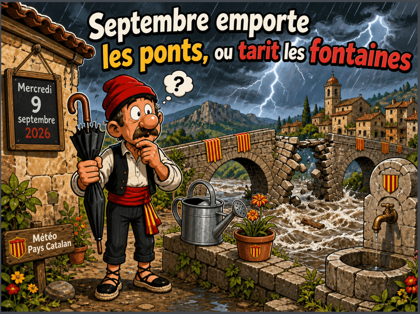 « Septembre emporte les ponts, ou tarit les fontaines »