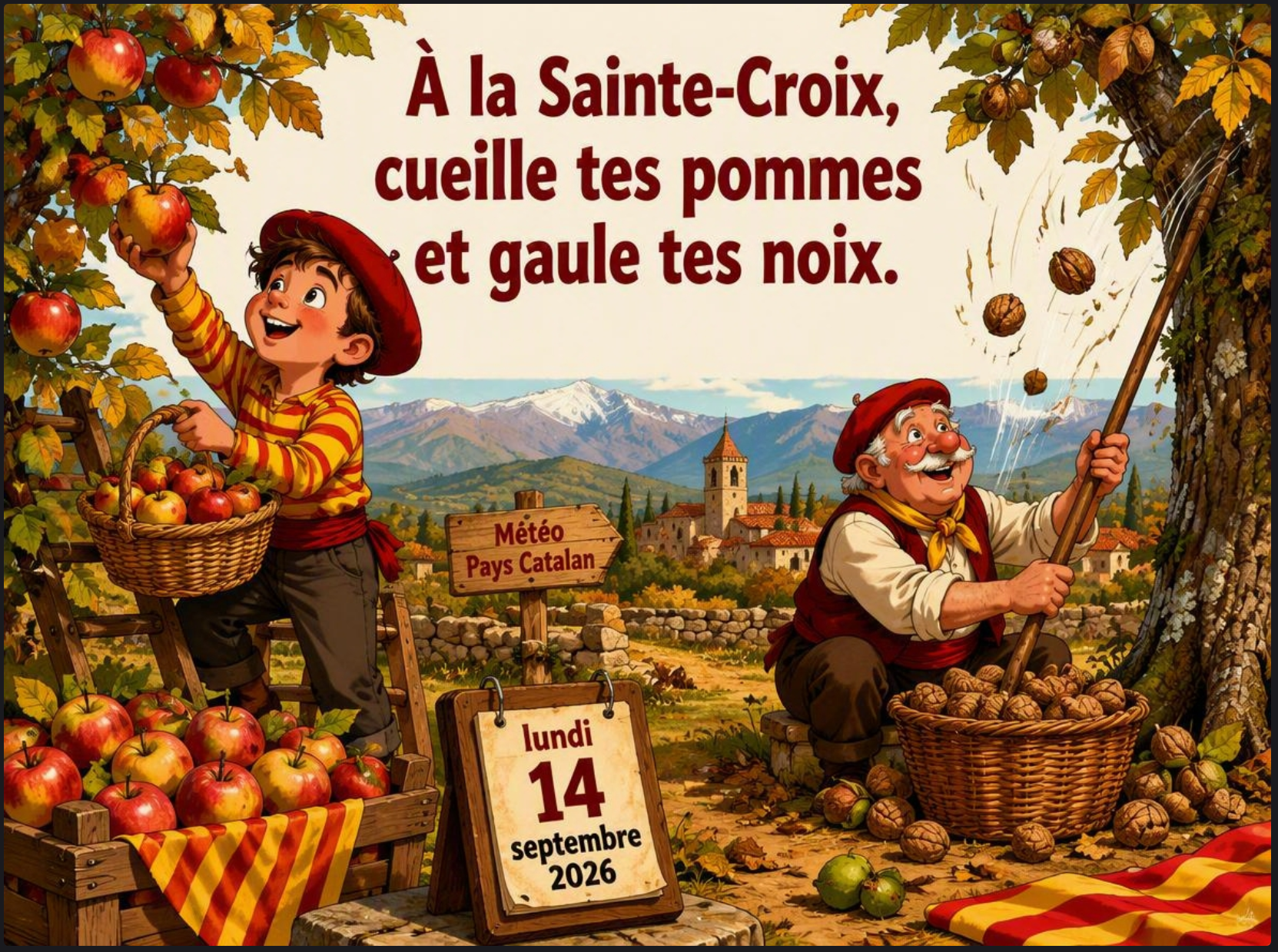 « À la Sainte-Croix, cueille tes pommes et gaule tes noix. »