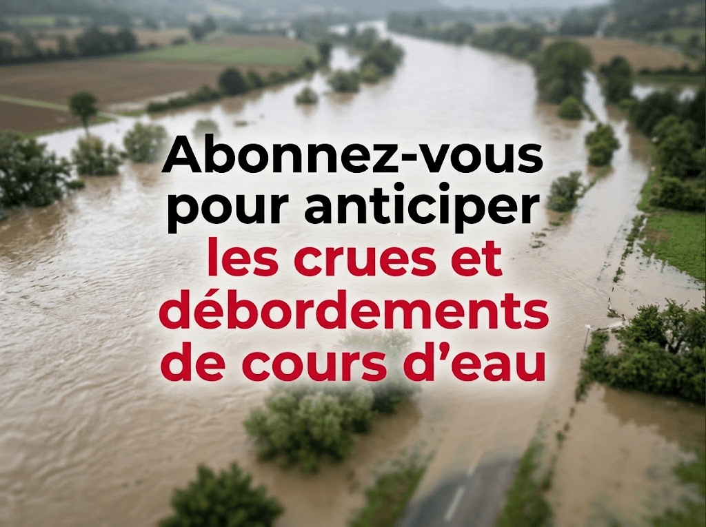 Abonnez-vous pour anticiper les crues et débordements de cours d'eau. Recevez des alertes personnalisées pour protéger vos biens et sécuriser vos activités.