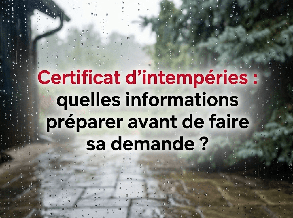 Certificat d’intempéries : quelles informations préparer avant de faire sa demande ?
