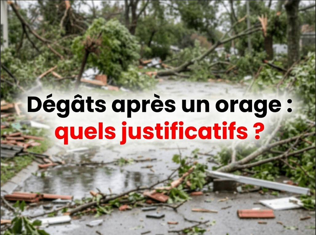 Dégâts après un orage : quels justificatifs ?