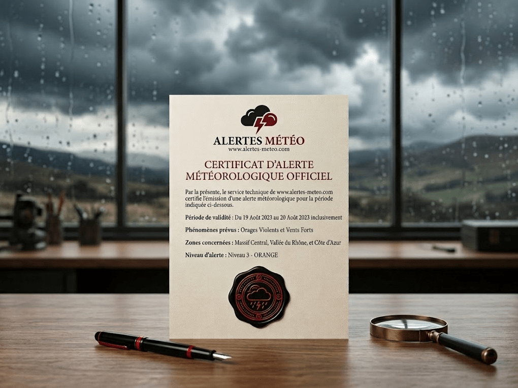 Certificats d'Intempéries météo