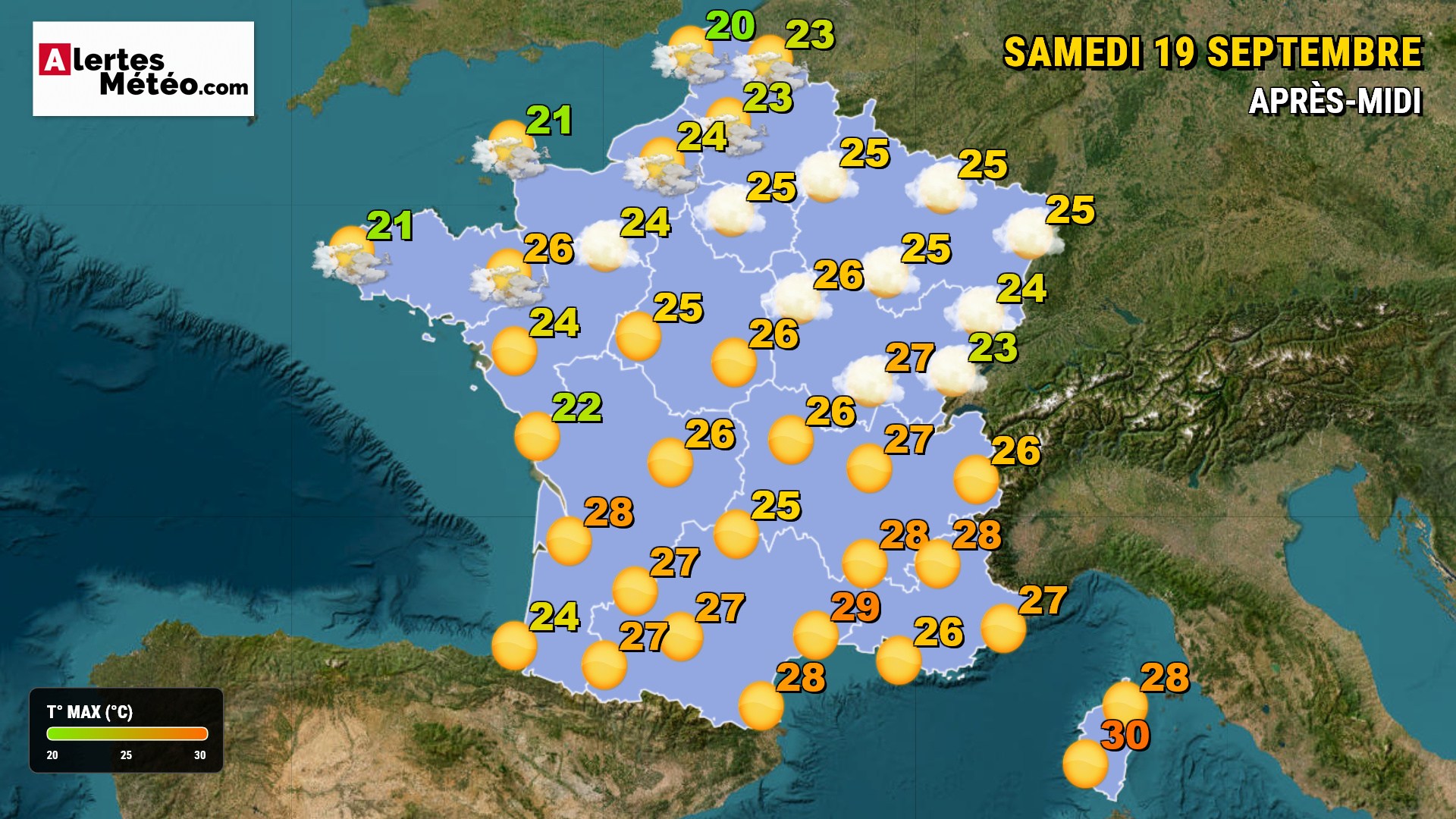 Météo 19 septembre : soleil dominant et chaleur au sud