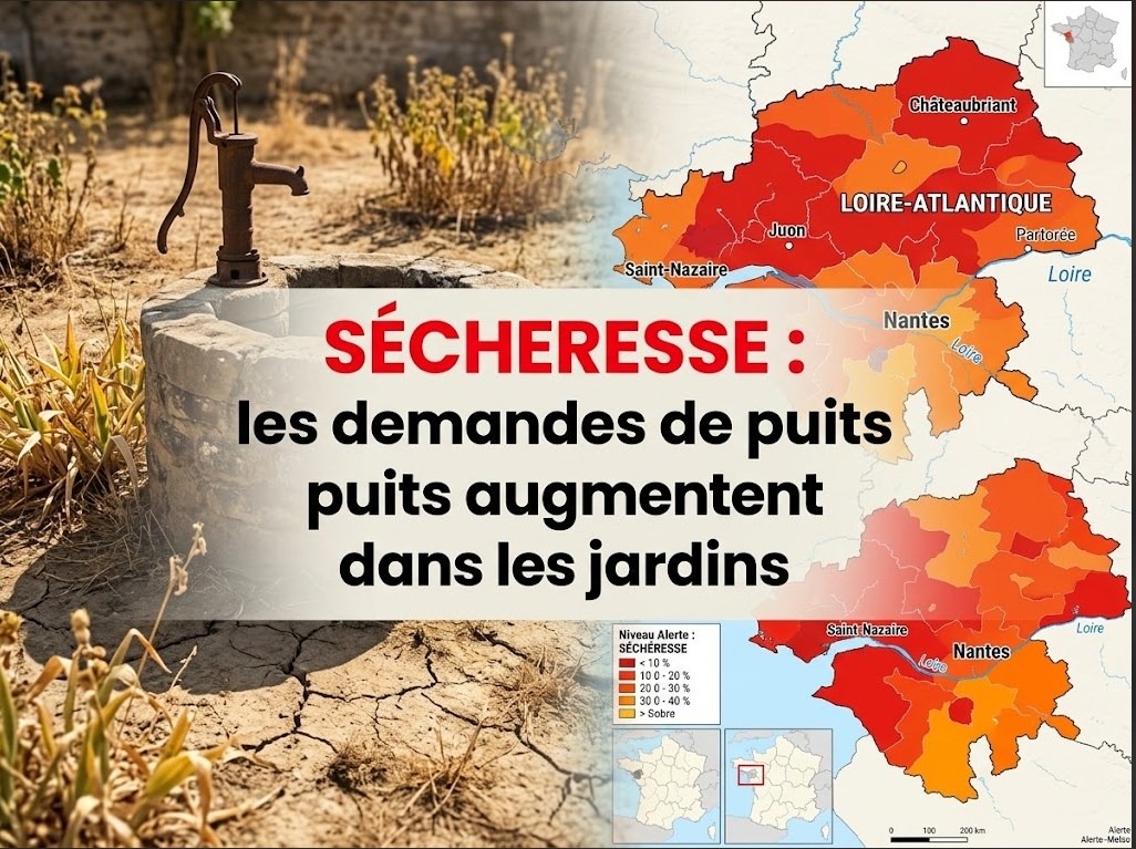 Sécheresse en Loire-Atlantique : les demandes de puits augmentent dans les jardins