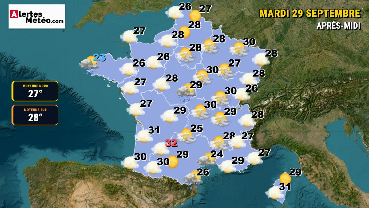 Météo du 29 septembre : chaleur, autan et épisode cévenol