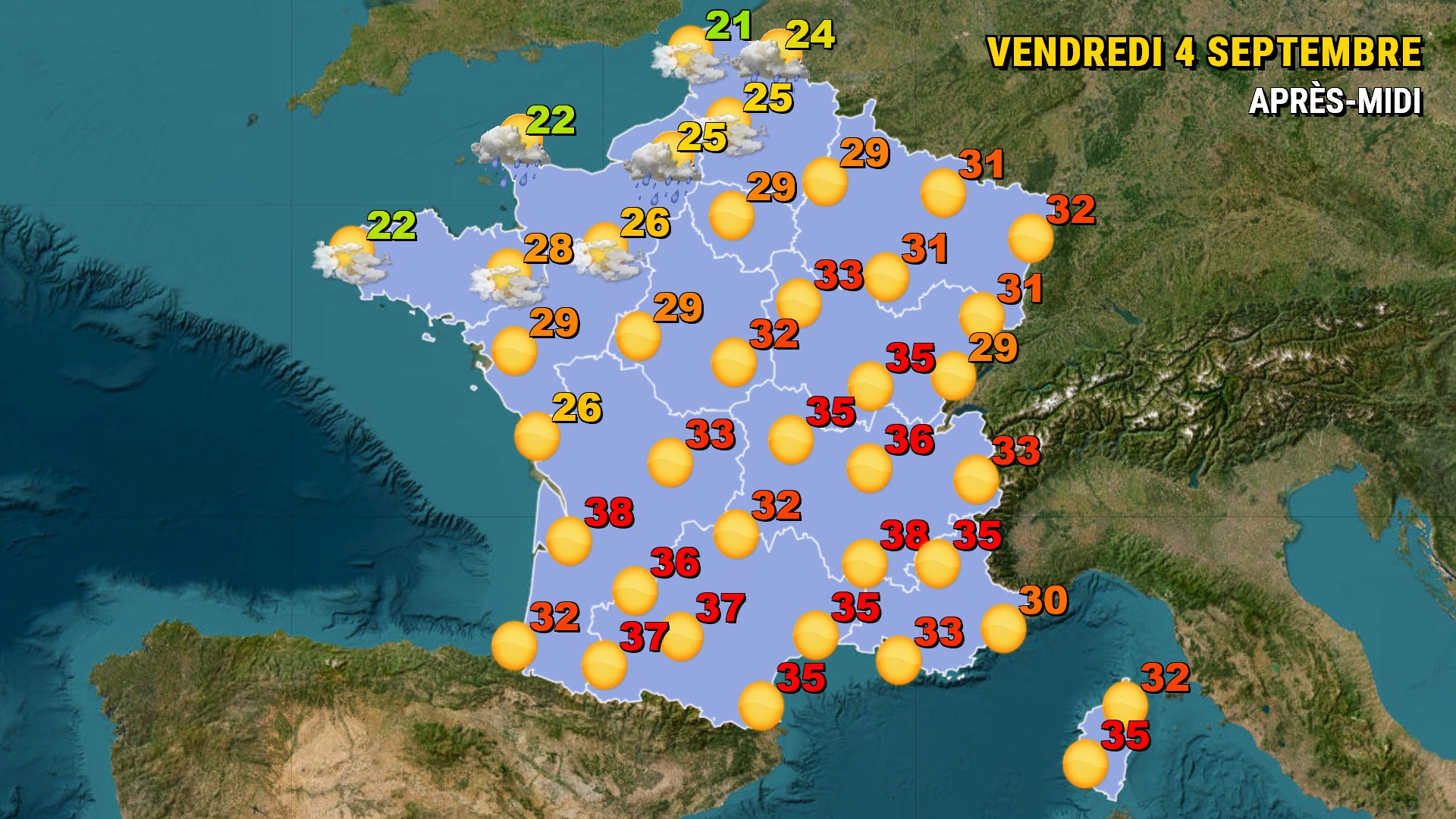 Vigilance orange canicule dans 5 départements.