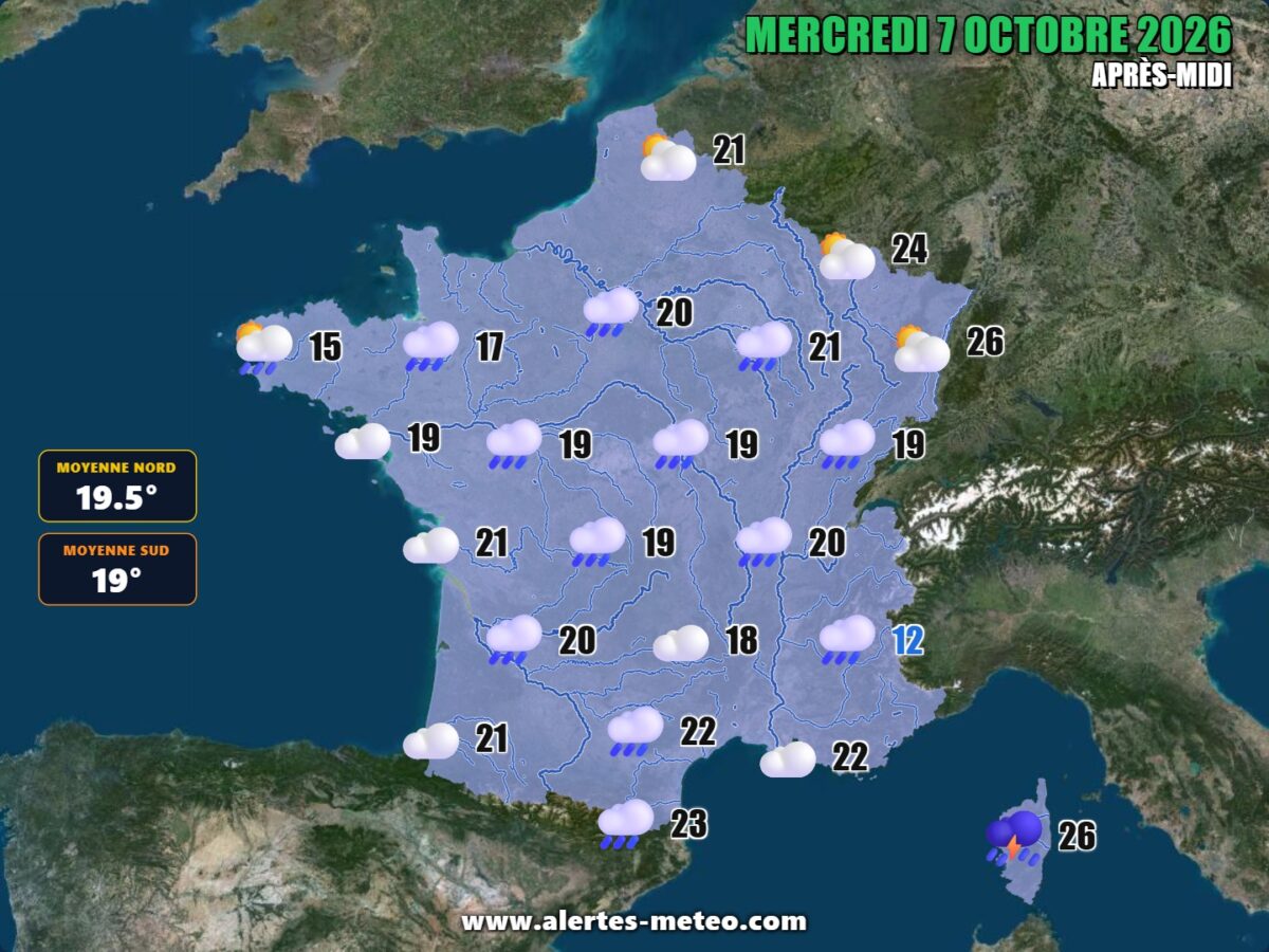 Météo 7 octobre : orages, fortes pluies et chute du thermomètre