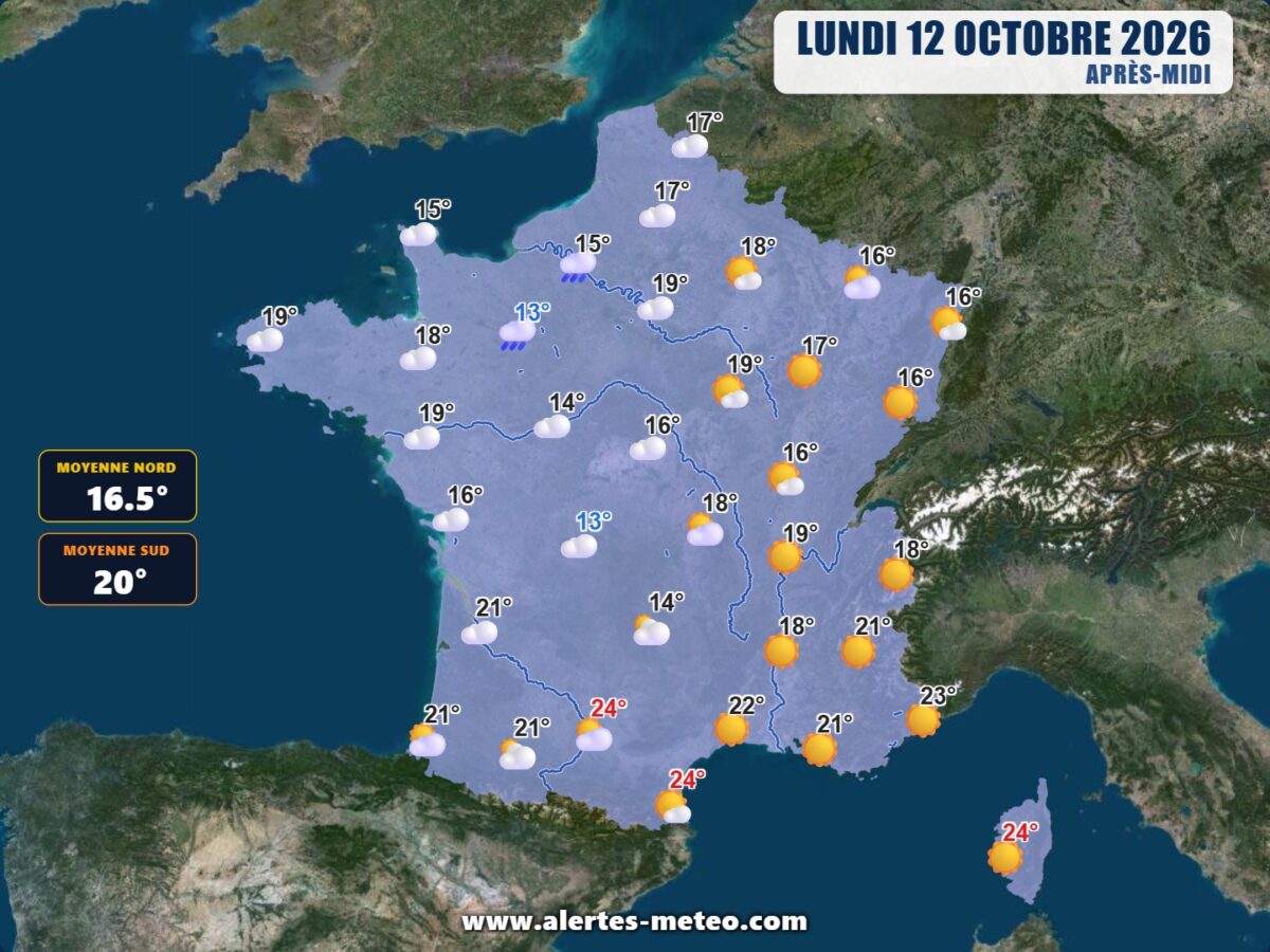 Soleil à l'est, nuages et bruines à l'ouest : ce lundi, la douceur s'installe partout. Et la chaleur pourrait même revenir dès mercredi.